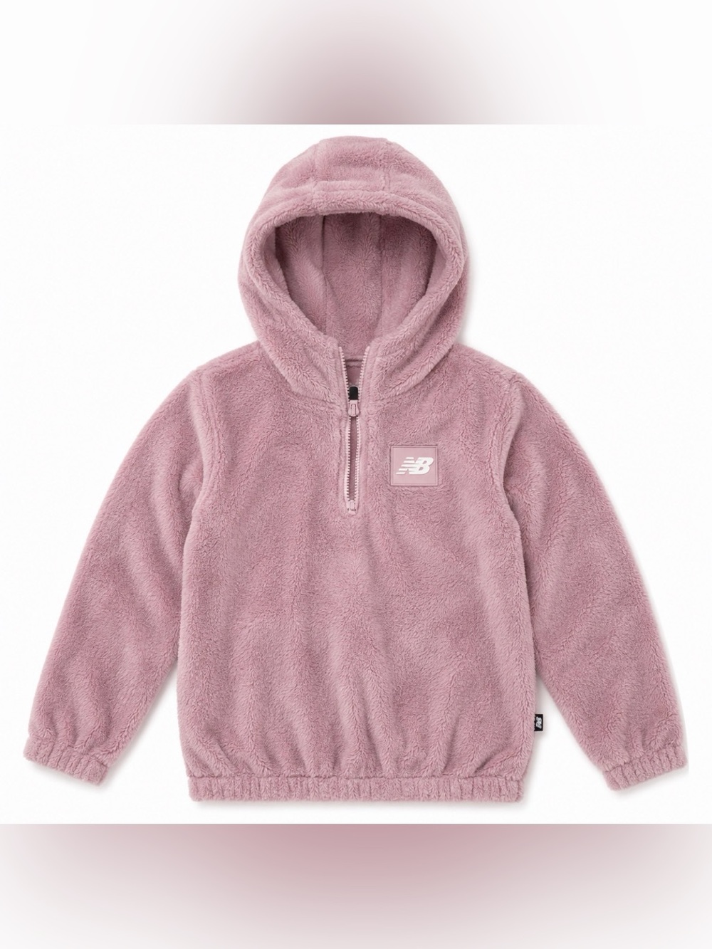 New Balance Plush Hooded Half-Zip Pullover - Dusty Rose
